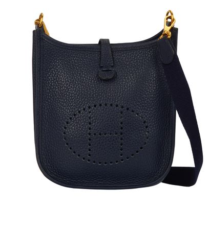Evelyne 16 Clemence Bleu Nuit, &pound;1,900, Handbags, Blue, Leather, Front view